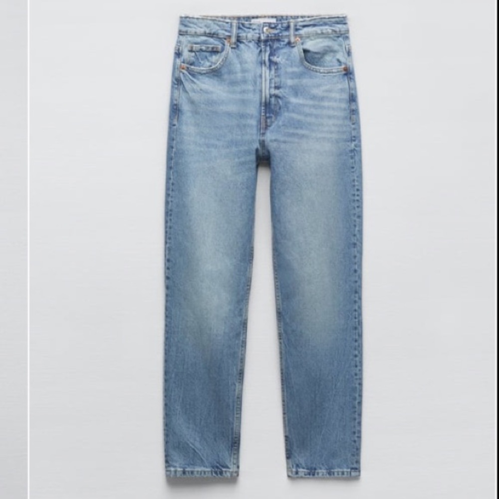 Zara TRF High rise mom fit stretch jeans Size 2